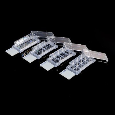 Diapositives de culture de cellules / glissières de microscopie de culture cellulaire / culture cellulaire sur des lames de verre