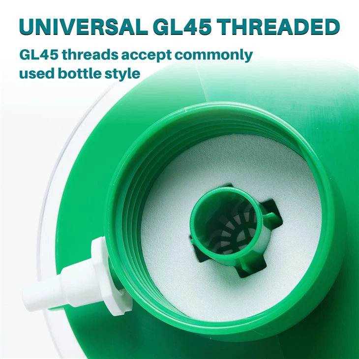 Bottle-top Sterile Filter Units,filter Capacity 500 ML, Pore Size 0.45 μm, Fits 33 mm Bottle Neck